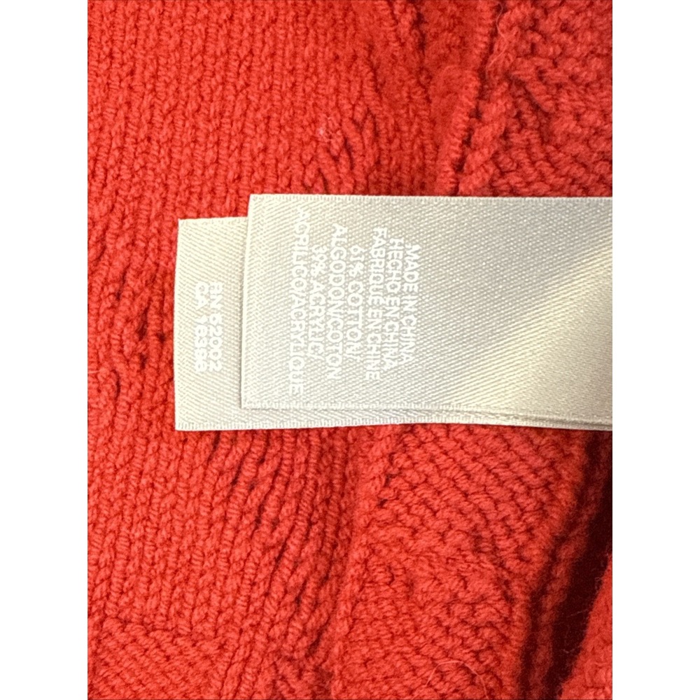 Vintage 90s Cable Knit Zip Up Cardigan Sweater XL Pockets Y2K Full Zip Preppy‎ - Picture 9 of 16